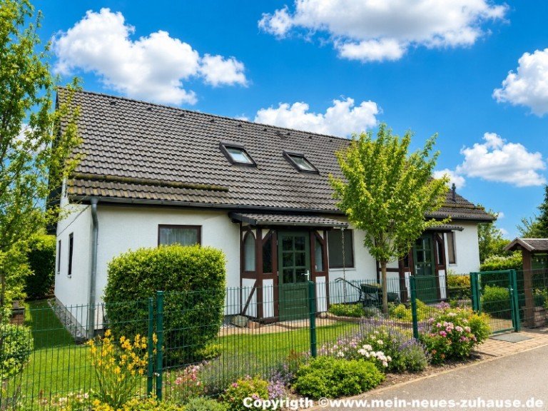 Bild 1 Wohnhaus Stra�enansicht Dissen-Striesow - Dissen Einfamilienhaus Eigennutzung mit Vermietungspotential -Wohnhaus mit 2 Wohnungen in ruhiger Lage! - RESERVIERT -