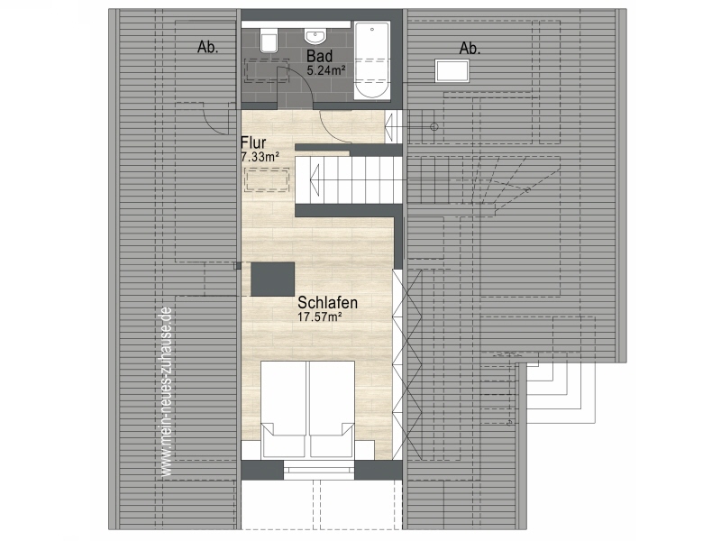 Grundriss Dachgeschoss Haus Burg (Spreewald)
