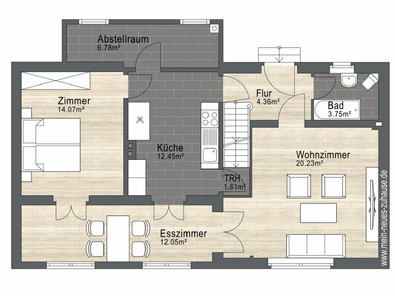 Grundriss Erdgeschoss Einfamilienhaus Gro�r�schen