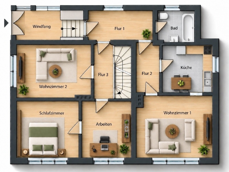 Grundriss Dachgeschoss Einfamilienhaus Drebkau