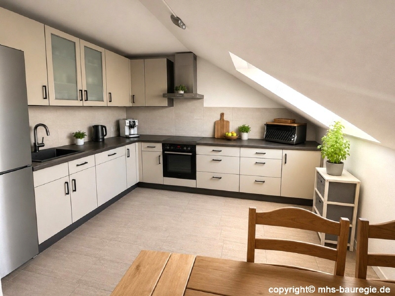 Bild 6 K�che Dachgeschosswohnung Cottbus