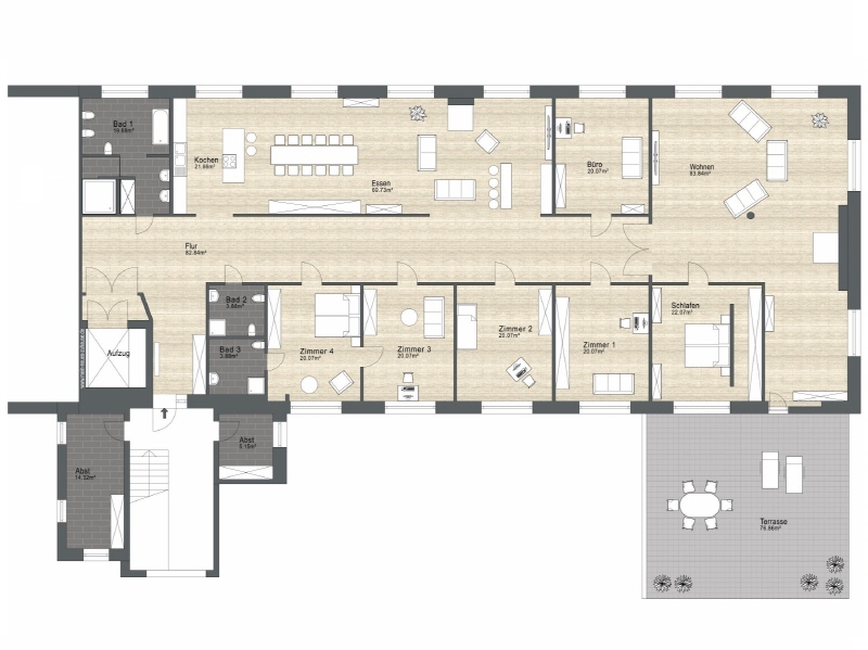 Grundriss Etagenwohnung Heidenau