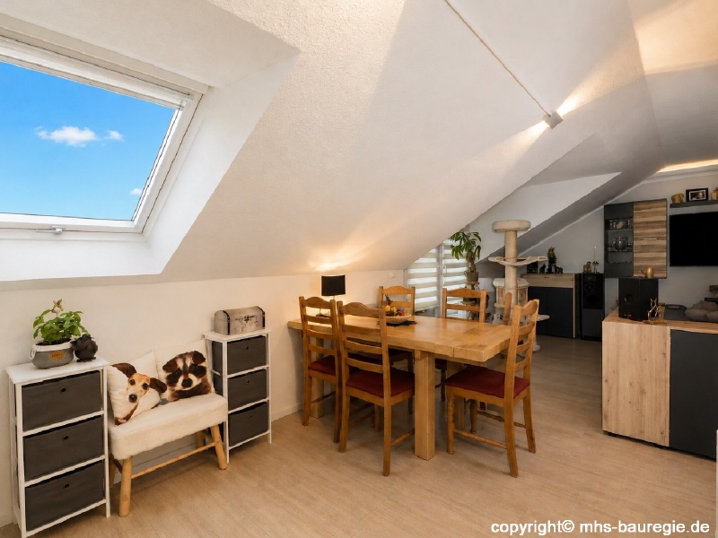 Bild 7 Essbereich Dachgeschosswohnung Cottbus