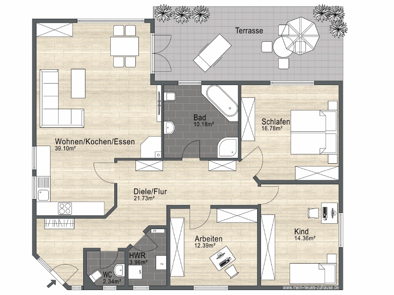 Grundriss Bungalow Cottbus