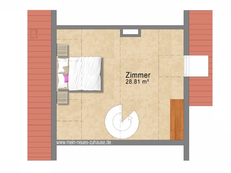 Grundriss Spitzboden Dachgeschosswohnung Cottbus